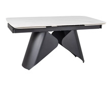Söögilaud Signal Meble Armando ARMANDOBC160, 160-240 x 90 x 75 cm, valge marmor/must