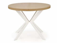 Pikendatav söögilaud Halmar Peroni, 100 - 250 x 100 x 75 cm, tamm/valge