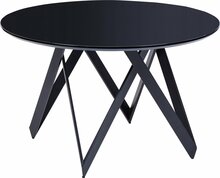 Söögilaud Beliani Oxhill, ø 120 cm, 76 cm, must