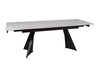 Söögilaud Signal Meble Laconi, 160-220 x 90 x 77 cm, valge/must