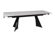 Söögilaud Signal Meble Laconi, 160-220 x 90 x 77 cm, valge/must