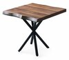 Söögilaud Kalune Design Safir-1462, 80 x 80 x 75 cm, pähkel/must