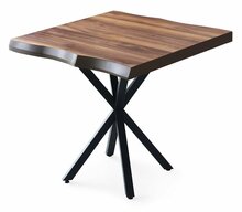 Söögilaud Kalune Design Safir-1462, 80 x 80 x 75 cm, pähkel/must