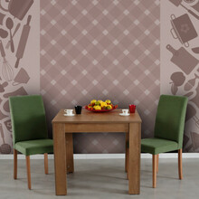 Söögilaud Kalune Design Single, tamm/tumepruun, 90 x 90 x 78 cm
