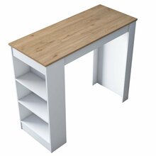 Söögilaud Kalune Design JA103, 120 x 50 x 100 cm, valge/pähkel