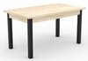 Söögilaud ADRK Furniture Rodos 82, 140 - 180 x 80 x 76 cm, pruun/must