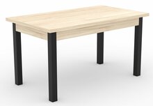 Söögilaud ADRK Furniture Rodos 82, 140 - 180 x 80 x 76 cm, pruun/must