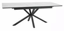 Söögilaud Signal Meble Logan, laiendatav, 160-200 x 90 x 75 cm, valge/must