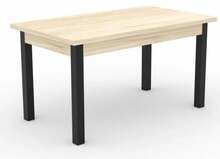 Söögilaud ADRK Furniture Rodos 80, 140 x 80 x 76 cm, pruun/must