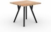 Söögilaud ADRK Furniture Rodos 84, 80 x 80 x 76 cm, pruun/must