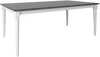 Söögilaud Home4you Janelle, 183 x 91 x 75 cm, hall/valge