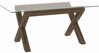Söögilaud Home4you Turin, 180 x 90 x 75 cm, tamm/klaar, tumepruun, suitsutamm