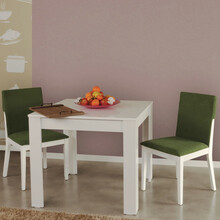 Söögilaud Kalune Design Single, 90 x 90 x 78 cm, valge