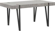 Söögilaud Beliani Adena, 150 x 90 x 75 cm, betooniefekt/must