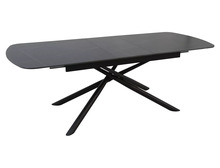 Söögilaud Signal Meble Vector, 160-200 x 90 x 76 cm, must