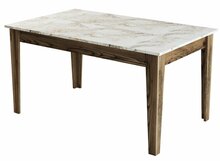 Söögilaud Kalune Design Milan 515, 88 x 145 x 75 cm, valge/hall/pähkel