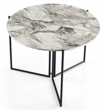 Söögilaud Kalune Design Yaprak 1203, 100 x 100 x 72 cm, valge/must