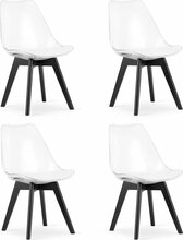 Toolide komplekt Leobert Mark, 4 tk, matt läbipaistev, mustad jalad