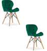 Toolide komplekt Hurtmeblowy Lago, 52.5 x 48 x 74 cm, roheline samet, 2 tk