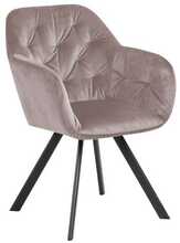 Söögitooli tugitool Actona Lola, 57,5 x 61,5 x 81,5 cm, heleroosa