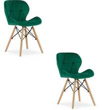 Toolide komplekt Hurtmeblowy Lago, 52.5 x 48 x 74 cm, roheline samet, 2 tk
