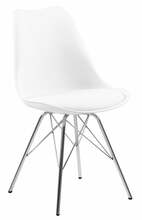 Söögitoolide komplekt Actona Eris, 54 x 48.5 x 85.5 cm, valge/kroom, 4 tk