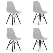 Toolide komplekt Taakie Meble Osaka, must/hall, 54 x 46 x 81 cm, 4 tk