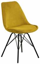 Söögitoolide komplekt Actona Eris, 54 x 48.5 x 85.5 cm, must/kollane, 2 tk
