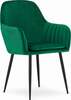 Söögitool Hurtmeblowy Lugo, 56.5 x 57.5 x 86.5 cm, must/roheline