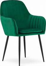 Söögitool Hurtmeblowy Lugo, 56.5 x 57.5 x 86.5 cm, must/roheline