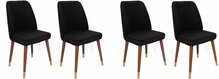 Toolide komplekt Kalune Design Hugo 386 V4, 49 x 50 x 90 cm, kuldne/must/pähkel, 4 tk