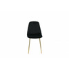 Söögitoolid Venture Home Polar, 2 tk, must/messing, samet