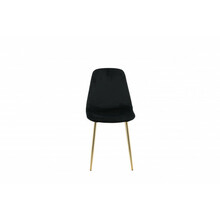 Söögitoolid Venture Home Polar, 2 tk, must/messing, samet
