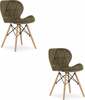 Toolide komplekt Leobert Lago Velvet, 2 tk, 52,5 x 48 x 74 cm, pruun samet