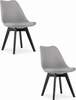 Toolide komplekt Leobert Mark, 2 tk, 43 x 49 x 82 cm, hall, mustad jalad