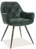 Söögitool Signal Meble Modern Cherry Velvet, 43 x 57 x 87 cm, roheline
