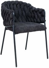 Söögitool Home4you Kronos, 57 x 58 x 79 cm, must