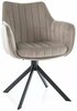 Söögitool Signal Meble Azalia Velvet, 44 x 61 x 86 cm, tume liiv