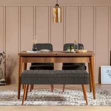 Söögitoa komplekt Kalune Design Vina 1053, 129 x 75 x 80 cm, pähkel/antratsiit