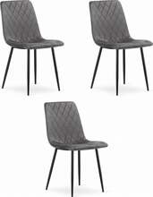 Toolide komplekt Leobert Turin, 53 x 44.5 x 88.5 cm, tumehall samet, 3 tk