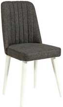 Söögitool Kalune Design Stormi 1053 - B, 49 x 47 x 90 cm, matt, antratsiit/valge