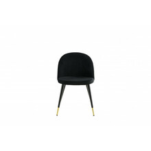 Söögitool Venture Home Velvet Brass, 57 x 50 x 76.5 cm, must, samet, 2 tk