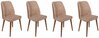 Toolide komplekt Kalune Design Alfa 463 V4 974NMB1561, 4 tk, 49 x 50 x 90 cm, pähkel/beež, matt