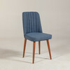 Söögitool Kalune Design Vina 1048, 46 x 46 x 85 cm, sinine/pähkel