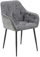 Söögitoolide komplekt Actona Brooke, 58 x 55 x 83 cm, must/hall, 2 tk