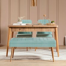 Söögitoakomplekt Kalune Design Vina 0701 - 3, roheline/mänd
