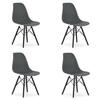 Toolide komplekt Taakie Meble Osaka, 54 x 46 x 81 cm, tumehall/must, 4 tk