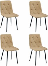 Toolide komplekt Leobert Libra, 4 tk, pruun kangas, mustad jalad