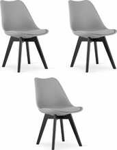 Toolide komplekt Leobert Mark, 3 tk, 43 x 49 x 82 cm, hall, mustad jalad