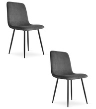Toolide komplekt Leobert Rift, 2 tk, hall velvet, mustad jalad